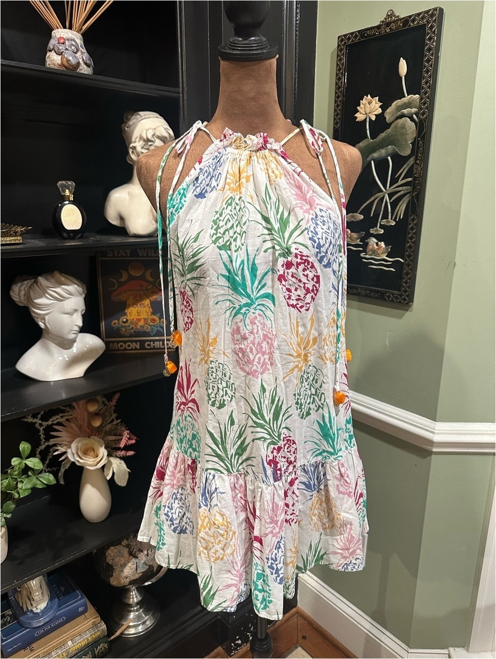 Milly Cabana Floral Pineapple Coverup Dress – Size Small